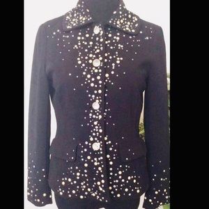 Joan Rivers Studded Black Blazer
